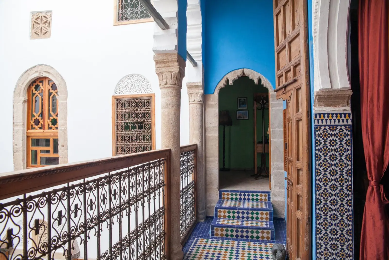 La galerie de l’étage et sa balustrade