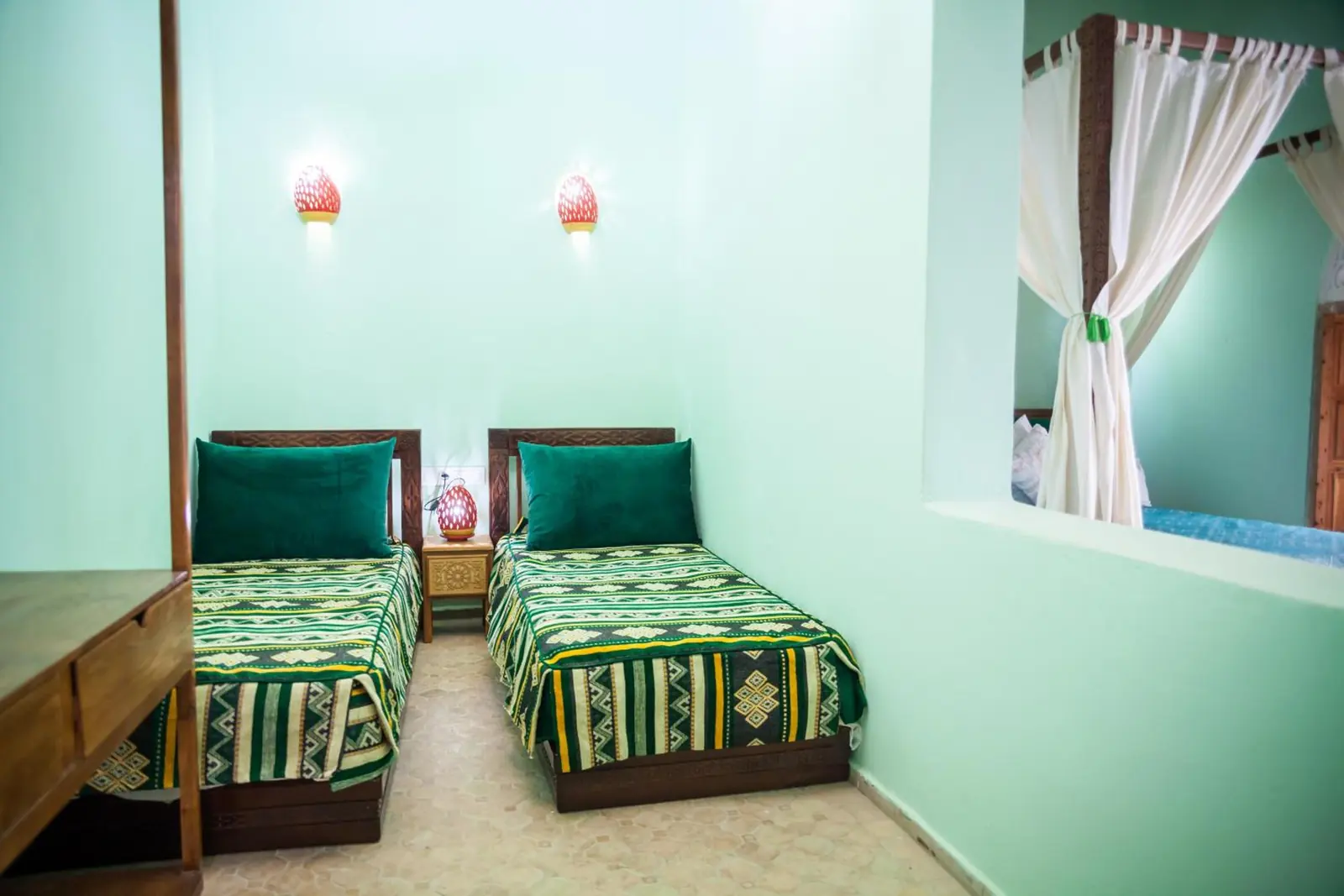 Chambre Supérieure : les deux lits simples